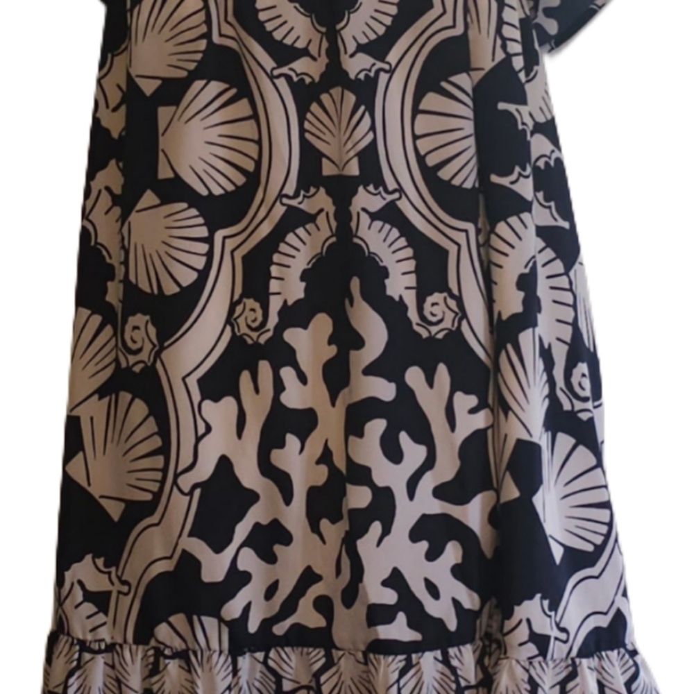 Black and White Patterned Dress